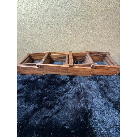 Vintage Wooden Collapsible Wine Rack For 10 Bottles - Picture 5 of 5
